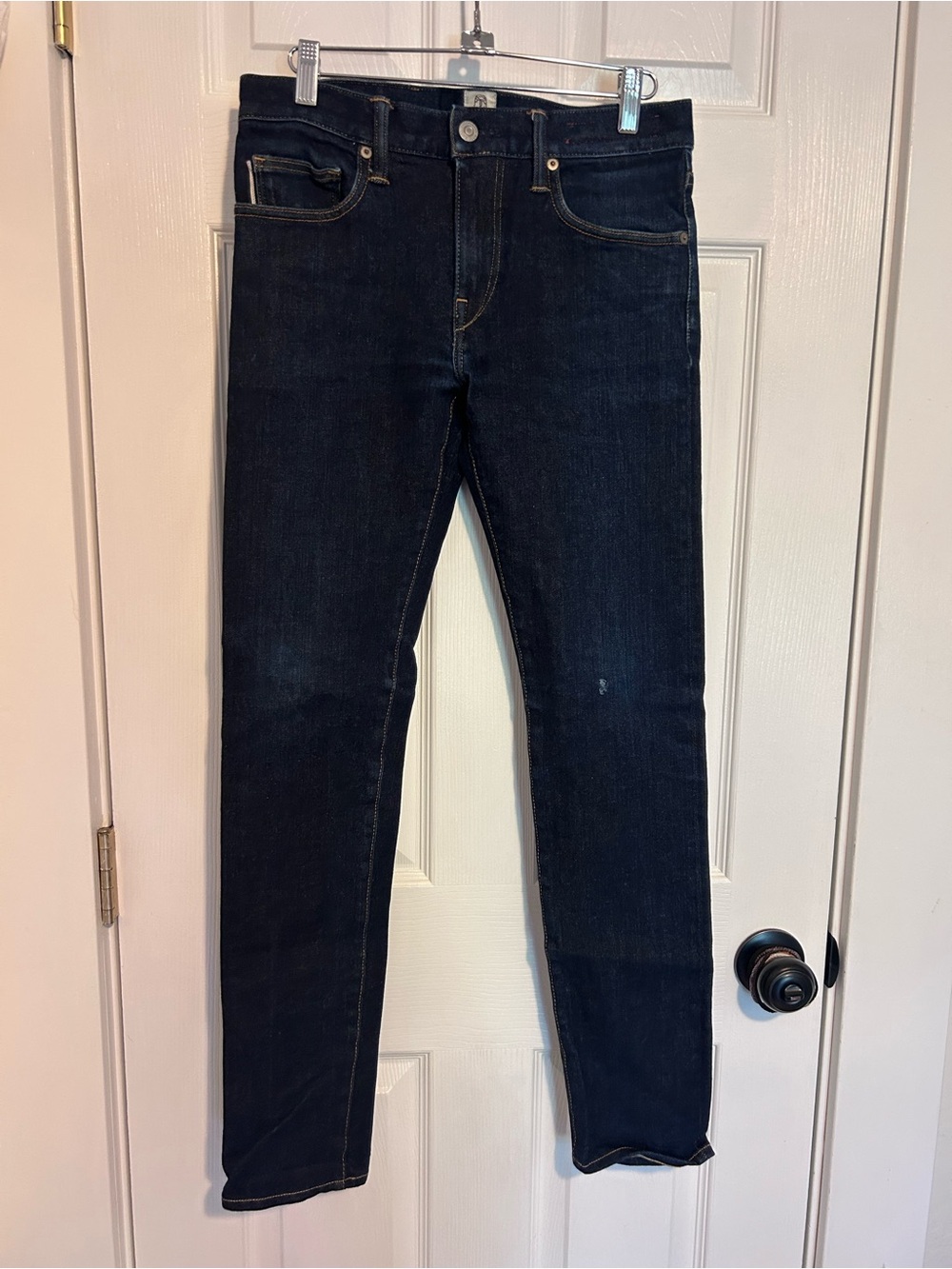 Hiroshi Kato Slim Men's Jeans in Dark Indigo Wash